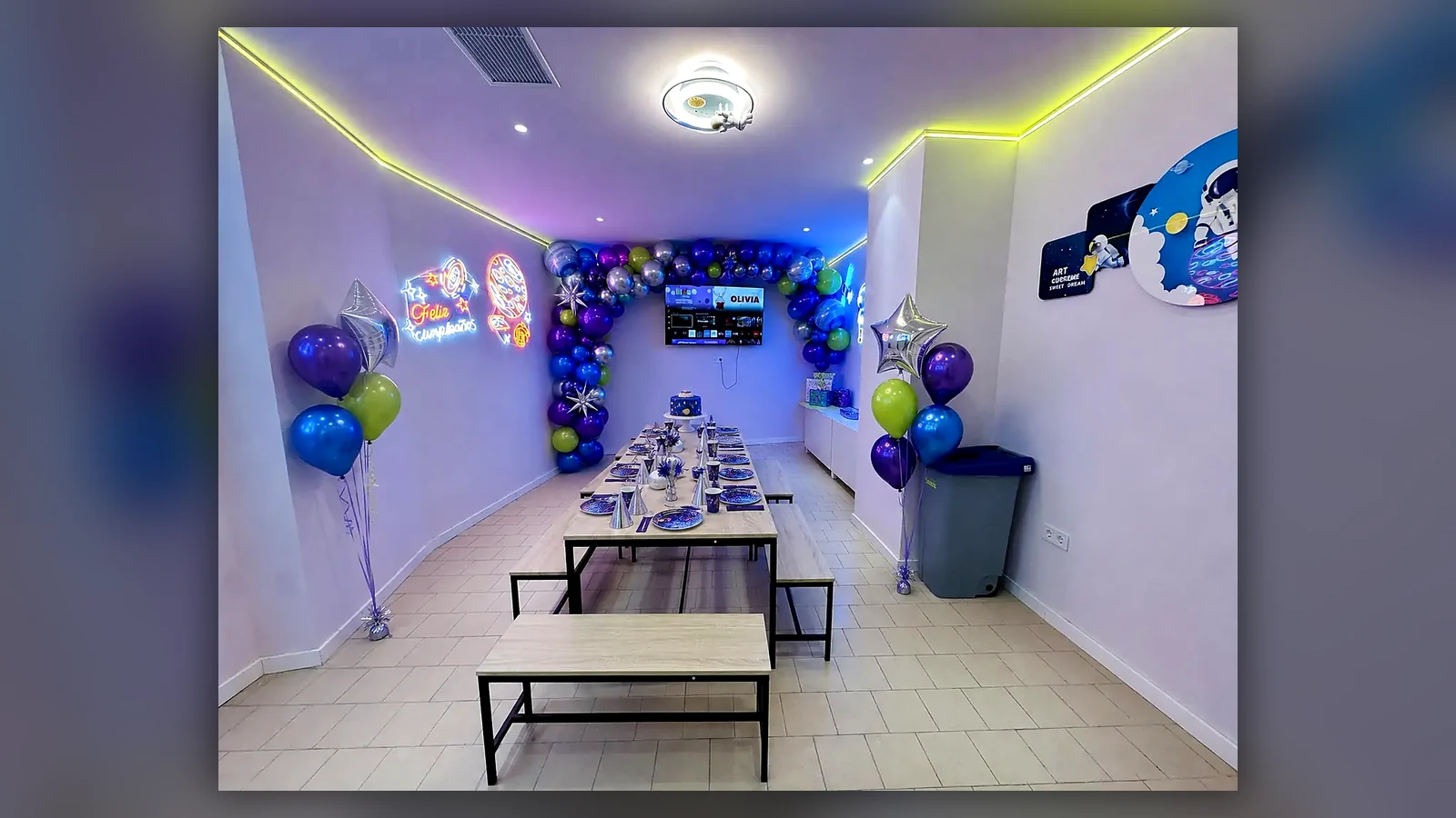 Sala Júpiter para cumpleaños en Space Zone Jump