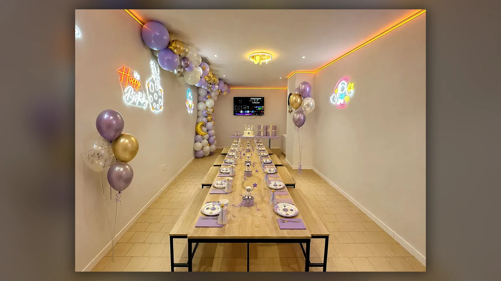 Sala Luna para cumpleaños en Space Zone Jump