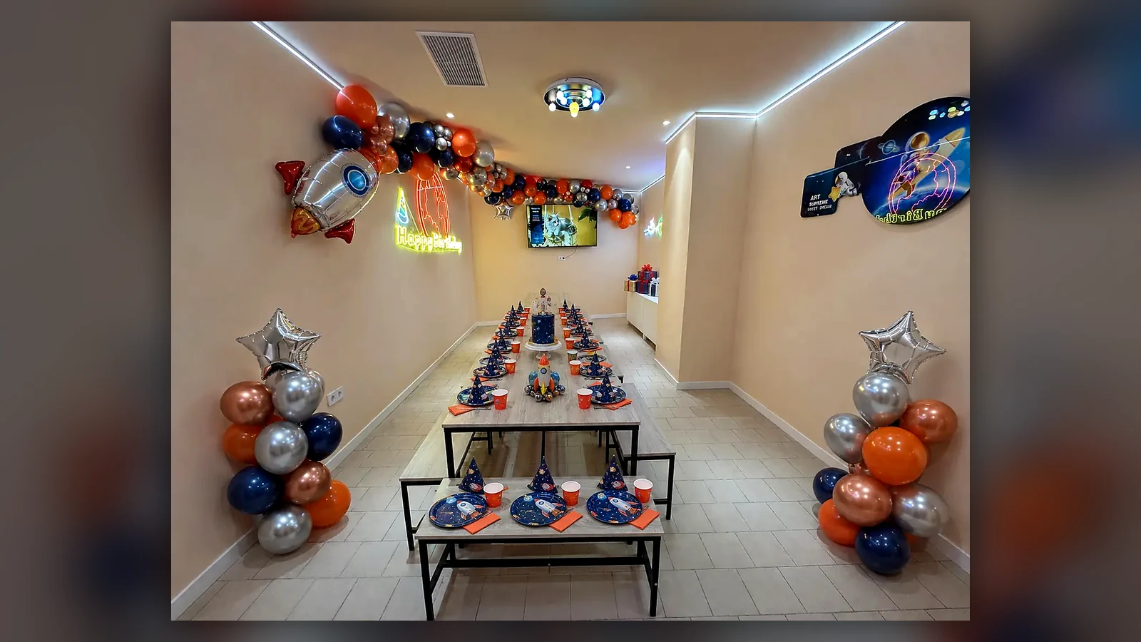 Sala Marte para cumpleaños en Space Zone Jump
